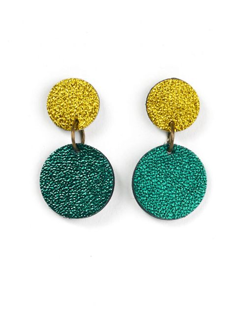 EARRING DOTS -  sun green