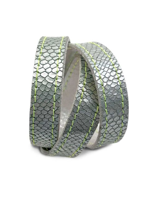 WRAP BRACELET - three silver snake