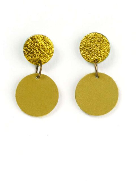 EARRING DOTS - green sun