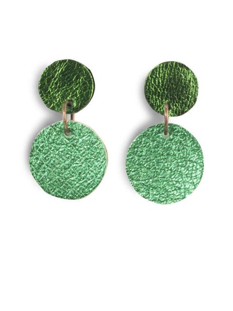 EARRING DOTS - green green