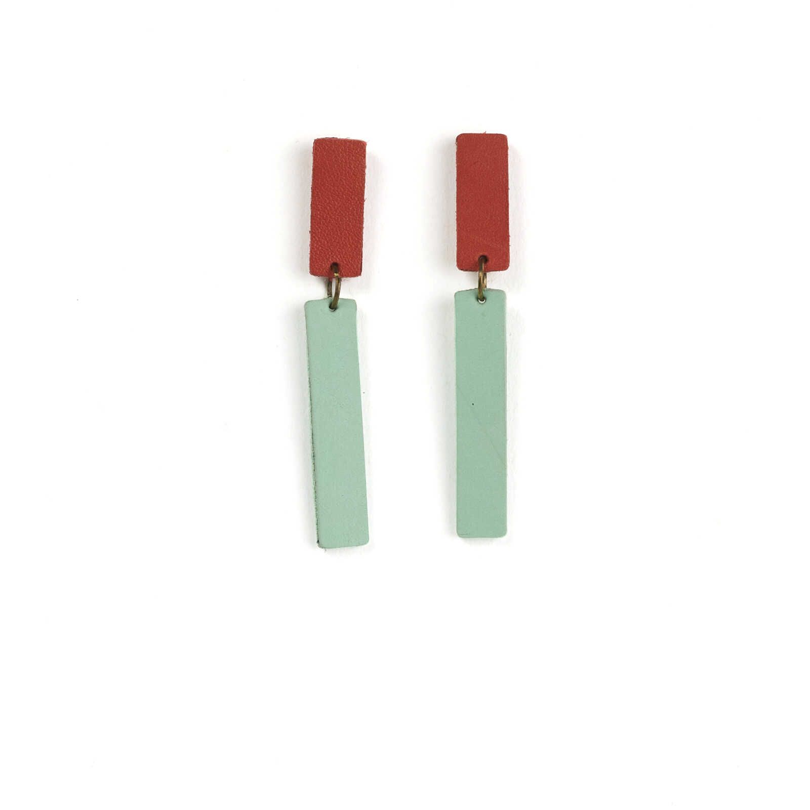 EARRING FORM - coral mint