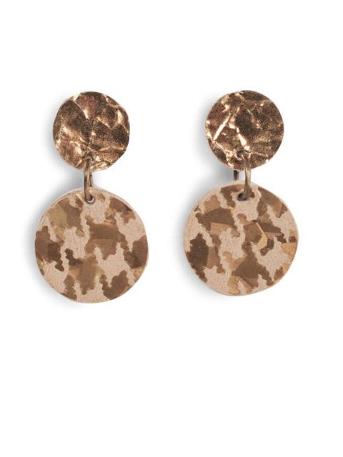 EARRING DOTS - gold pipita