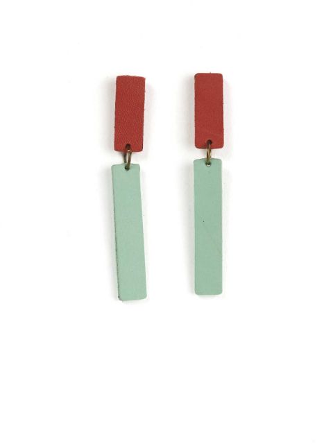 EARRING FORM - coral mint