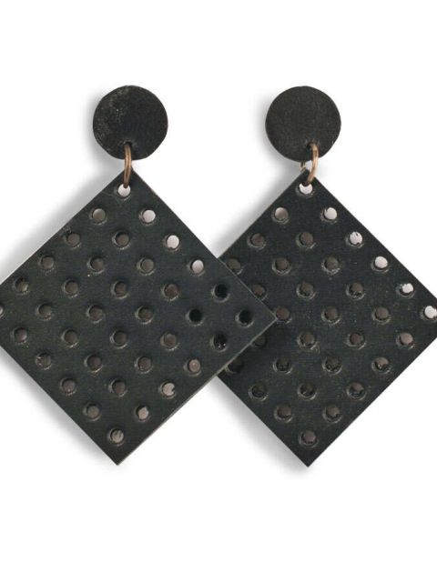 EARRING FORM - coal grid square