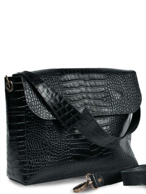 SATCHEL BAG - coal kroko - JEANETTE